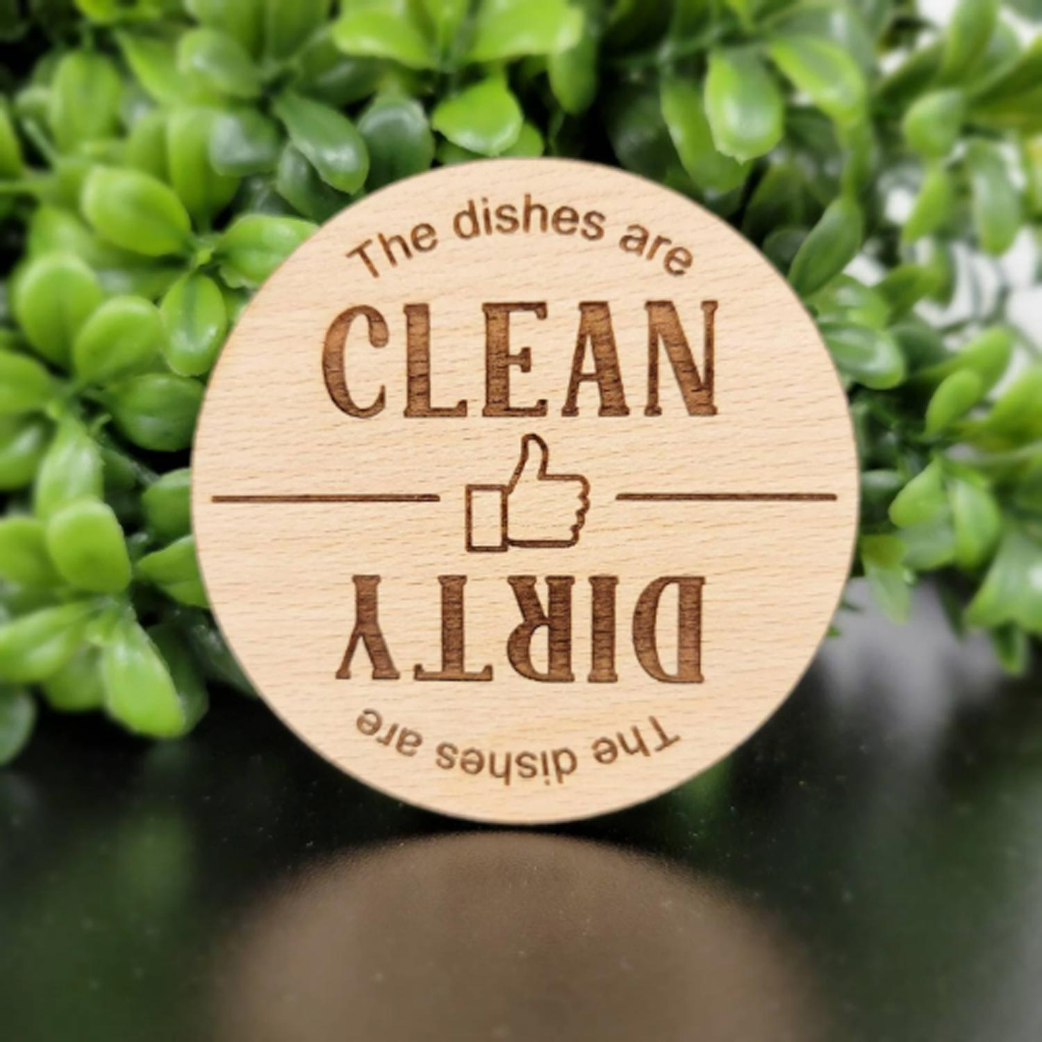 Clean/dirty dishwasher magnet
